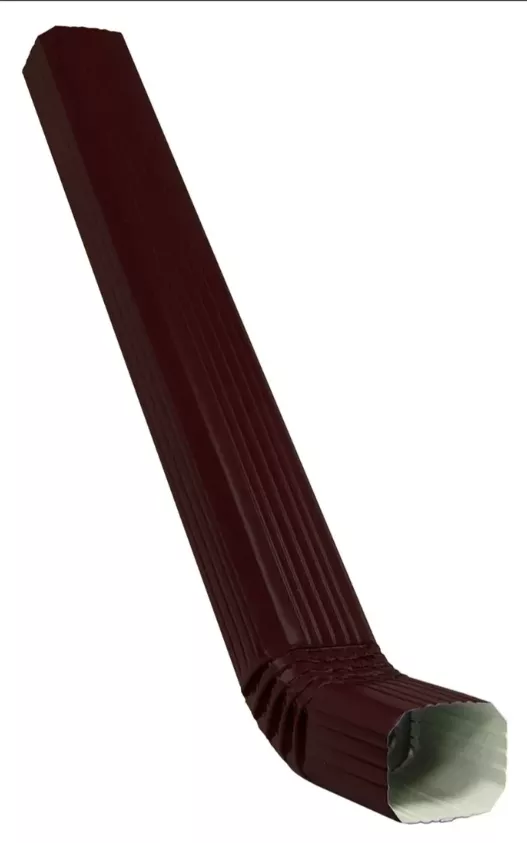Труба с коленом L=3000 Vortex Matt RAL 8017 коричневый Металл квадратная