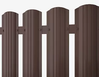 Штакетник R-образный (полукруглый) фигурный MetallStone ПЭ 0,5 b=100 RAL 8017