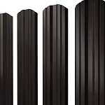 Штакетник М-образный фигурный MetallStone ПЭ 0,4 b=100 RAL 8019