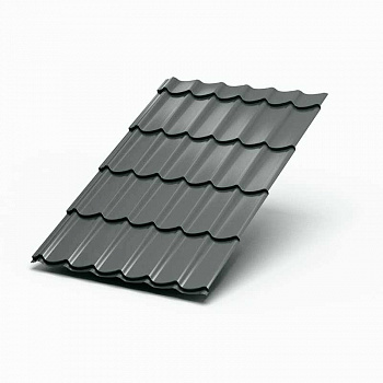Металлочерепица Металл Профиль Ламонтерра XL PE 0,45 RAL 7005 Эксклюзив1