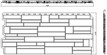 Панель Альта-Профиль Скалистый камень 1100*430 0,47 м2 кавказ
