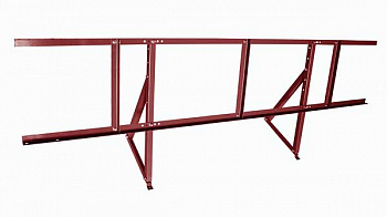 Кровельное ограждение Nix-stratur RAL 3011 L=3000мм h=1200мм (2 трубы)