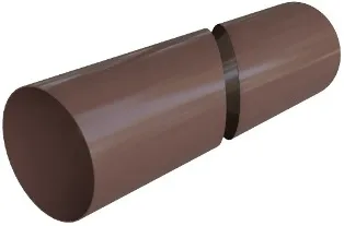 Труба водосточная с муфтой L=4000 Элит Альта-Профиль коричневый