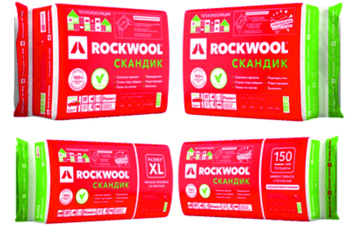 Утеплитель ROCKWOOL ЛайтБаттс Скандик 50*600*800 5,76 м2 0,288 м3 12 шт:  цена, характеристики | Купить Утеплители в Калуге с доставкой - 