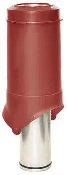 Krovent Выход вентиляции Pipe-VT 125 изолированный RAL 3009 Красный